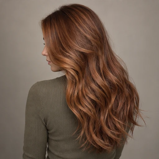 Long brown waves with brighter copper-coloured sections